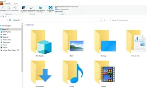 Dateien-Explorer zeigt Ordner wie Bilder, Musik und Videos. Hier speichert OBS Aufnahmen, oft im Ordner "Videos".