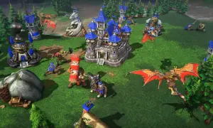 Warcraft 3 Reforged Release: Orcs und Menschen kämpfen um die Vorherrschaft in einer detailreichen Schlacht.