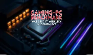 Nahaufnahme einer PC-Konfiguration, die zum Testen bereit ist. RGB-Beleuchtung und Prozessorsockel im Fokus.