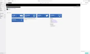 Twitch-Panels mit Links zu Spenden, Social Media und PC-Specs. Die Größe der Panels ist gut gewählt.
